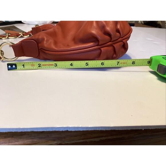 great american leatherworks purse orange/rust w/tassel zipper - Picture 8 of 8